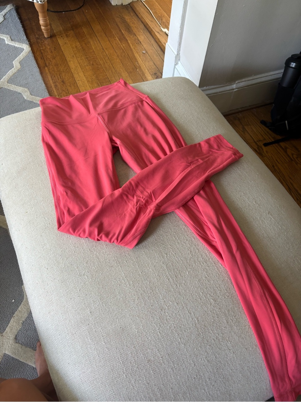 lululemon athletica Coral Pink High-Rise Leggings (Bright Pink)